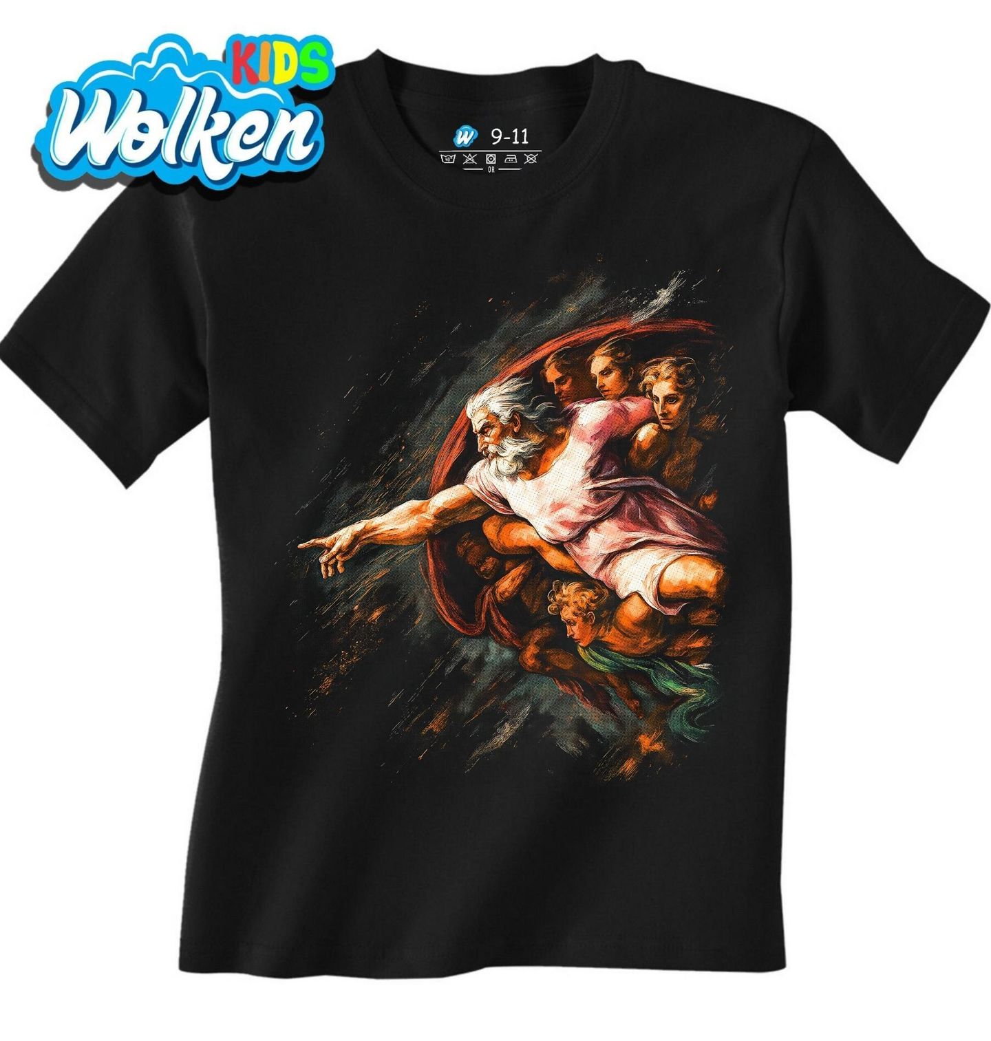 Dětské tričko Stvoření Adama Dotek života.jpg