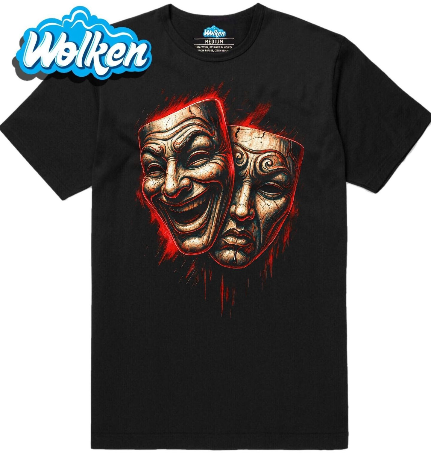 Pánské tričko Divadelní Masky Radost a Bolest.jpg