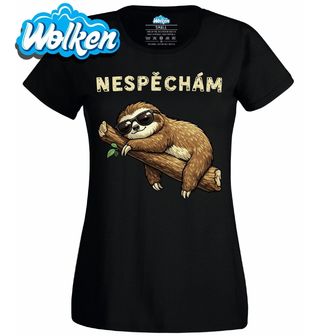 Dámské tričko Lenochod na Větvi Nespěchám.jpg