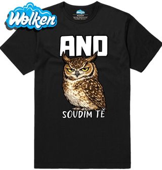 Pánské tričko Sova ANO Soudím tě.jpg