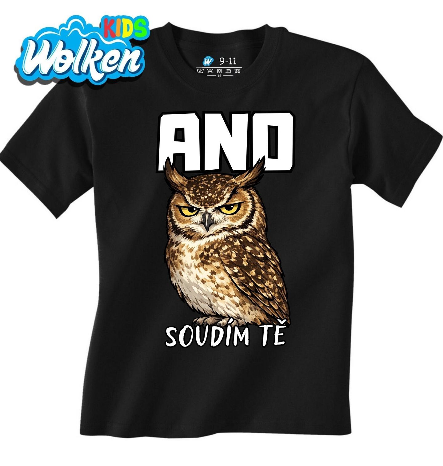 Dětské tričko Sova ANO Soudím tě.jpg