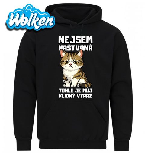Obrázek produktu Pánská mikina Kočka Nejsem naštvaná, tohle je můj klidný výraz