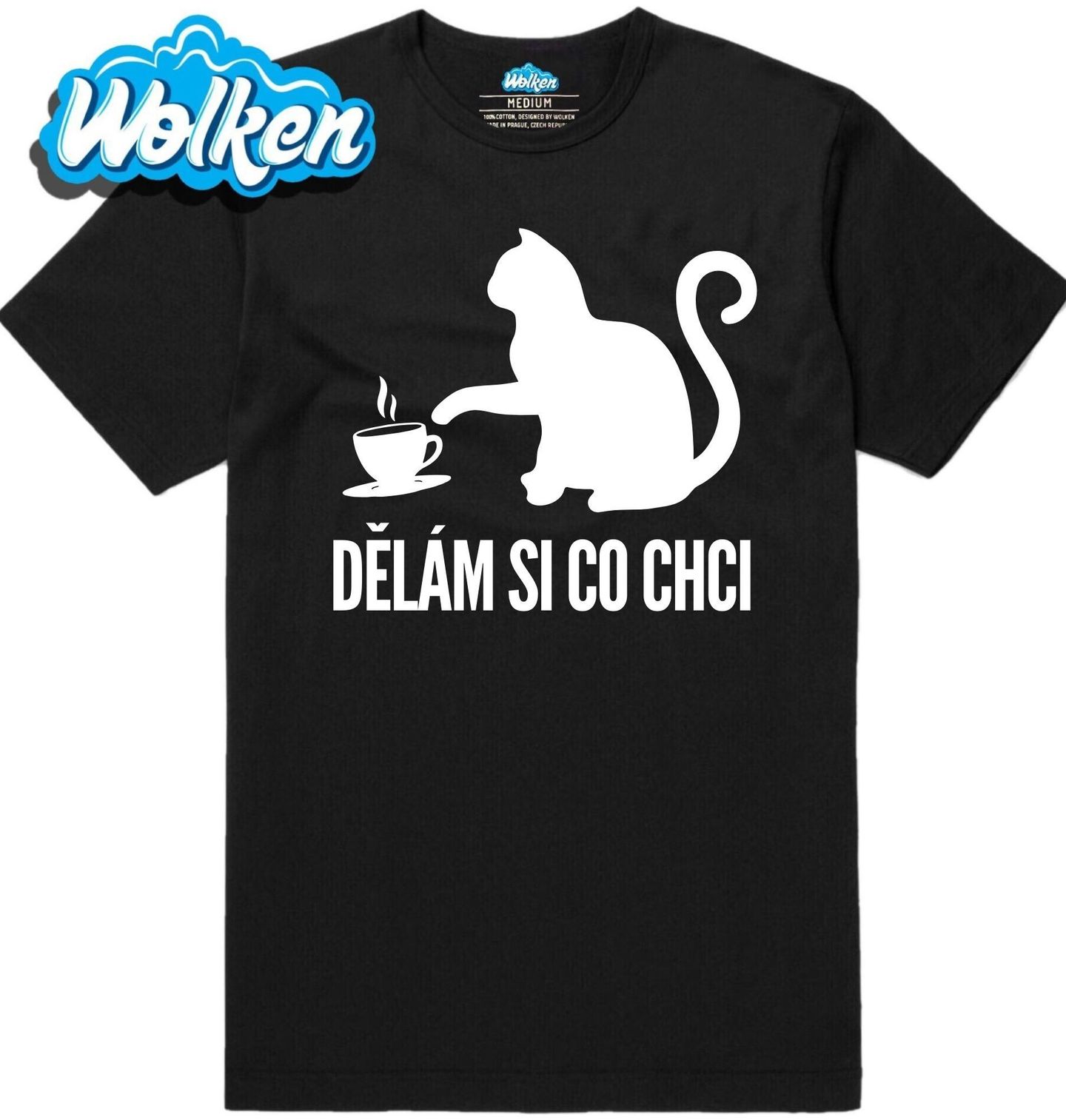 Pánské tričko Kočka s Kávou Dělám si co chci!.jpg