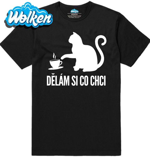 Obrázek produktu Pánské tričko Kočka s Kávou Dělám si co chci!