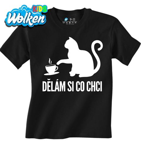 Obrázek produktu Dětské tričko Kočka s Kávou Dělám si co chci!