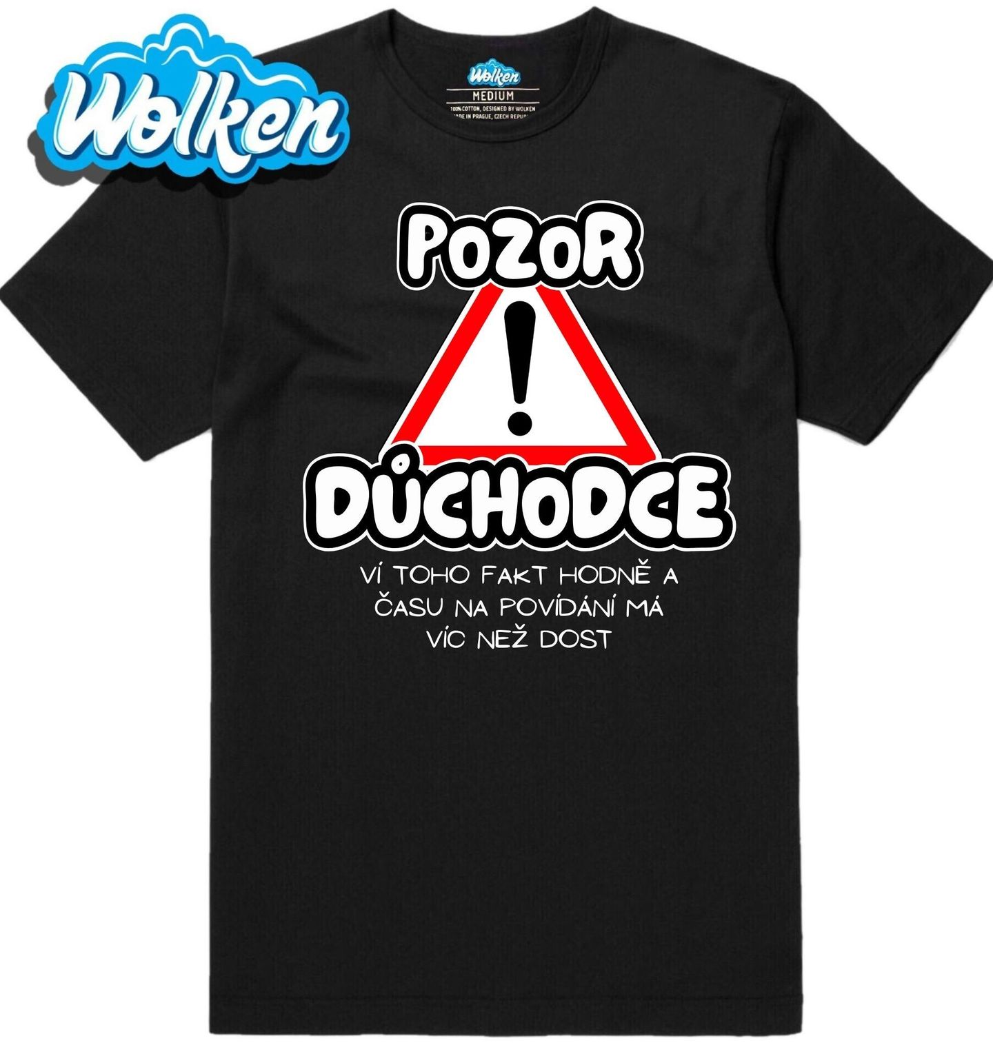 Pánské tričko Pozor Důchodce.jpg