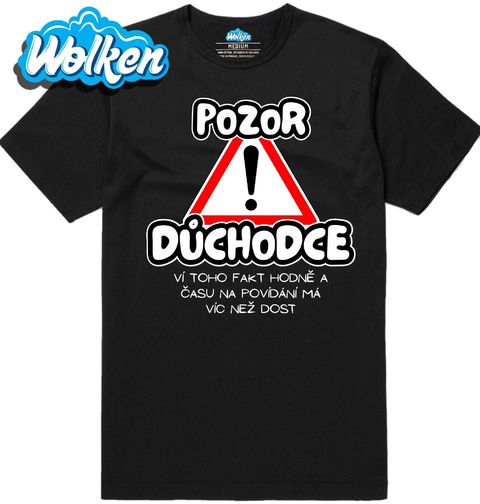 Obrázek produktu Pánské tričko Pozor Důchodce
