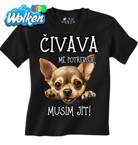 Obrázek produktu Dětské tričko Čivava mě potřebuje, musím jít!