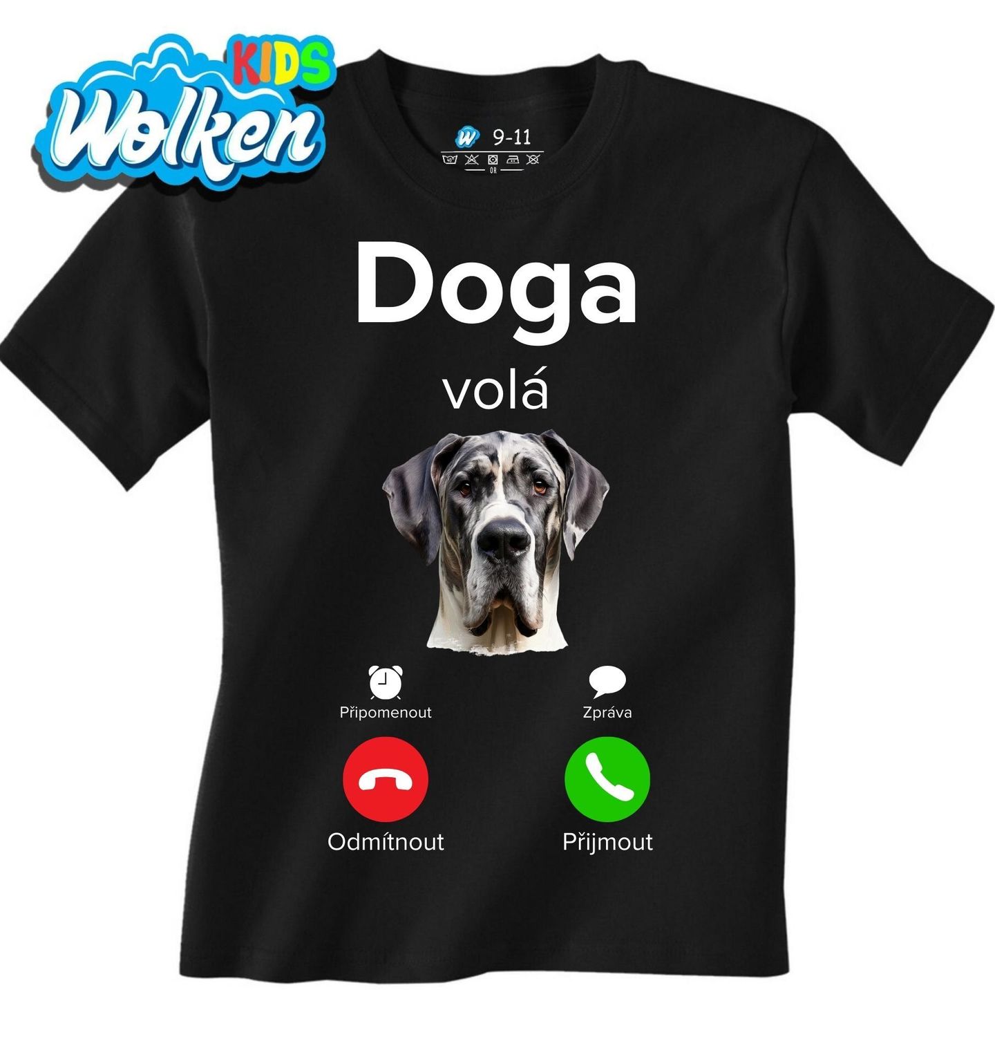 Dětské tričko Doga volá Phone Call.jpg