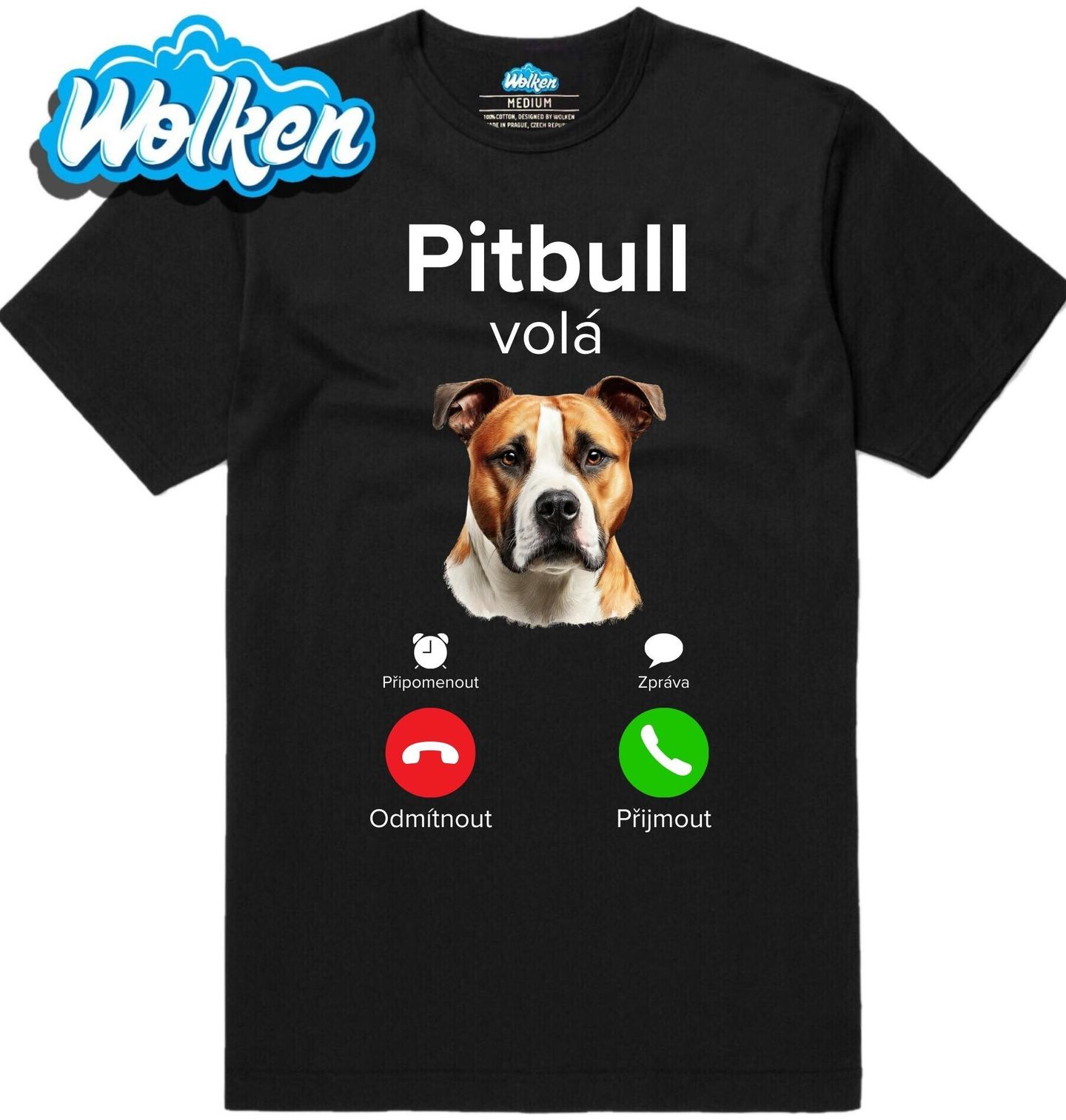 Pánské tričko Pitbull volá Phone Call.jpg