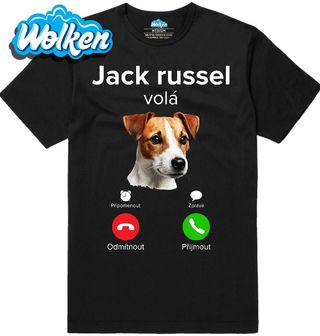 Pánské tričko Jack Russell teriér Phone Call.jpg