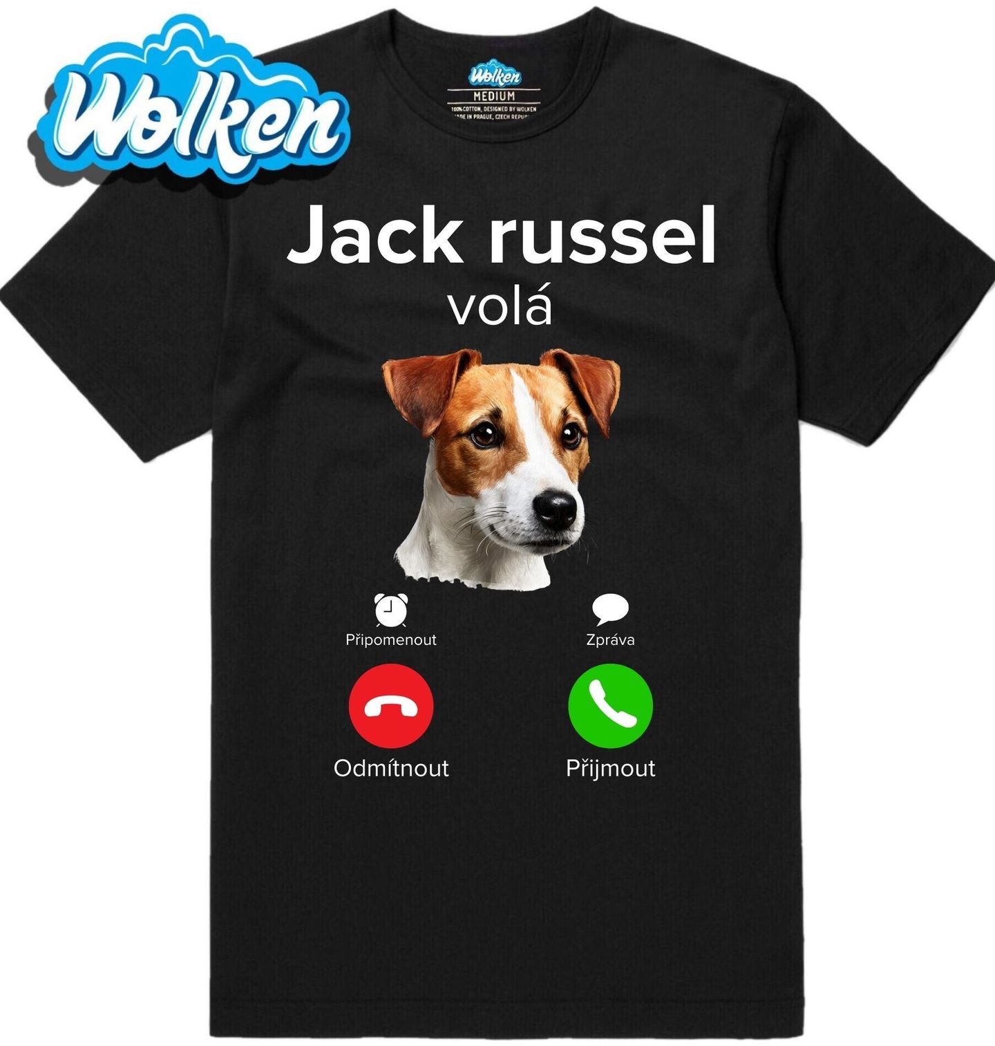Pánské tričko Jack Russell teriér Phone Call.jpg