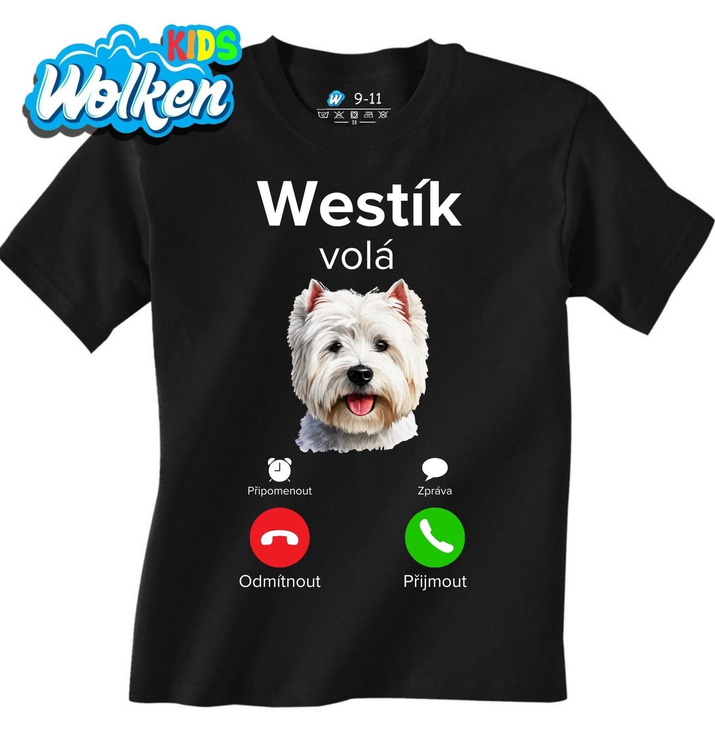 Dětské tričko Westík volá Phone Call.jpg