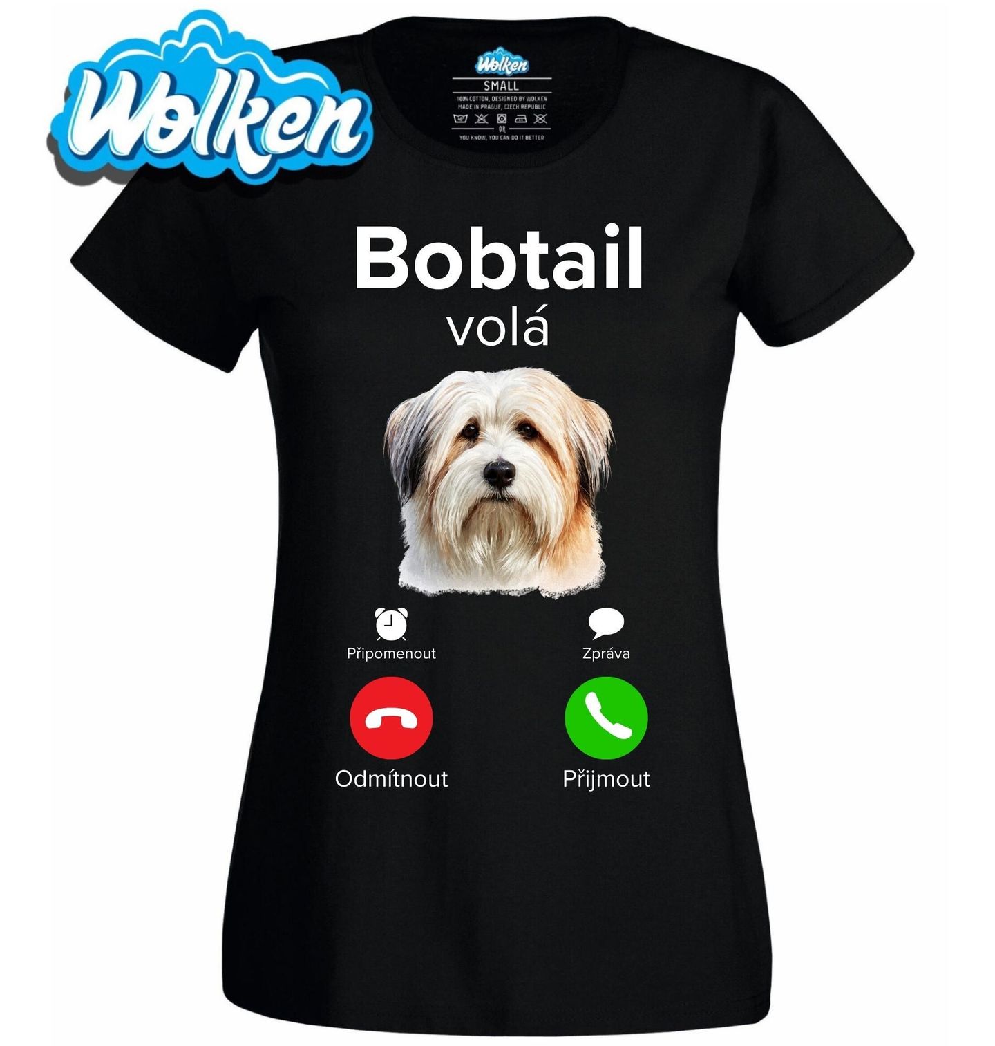 Dámské tričko Bobtail volá Phone Call.jpg
