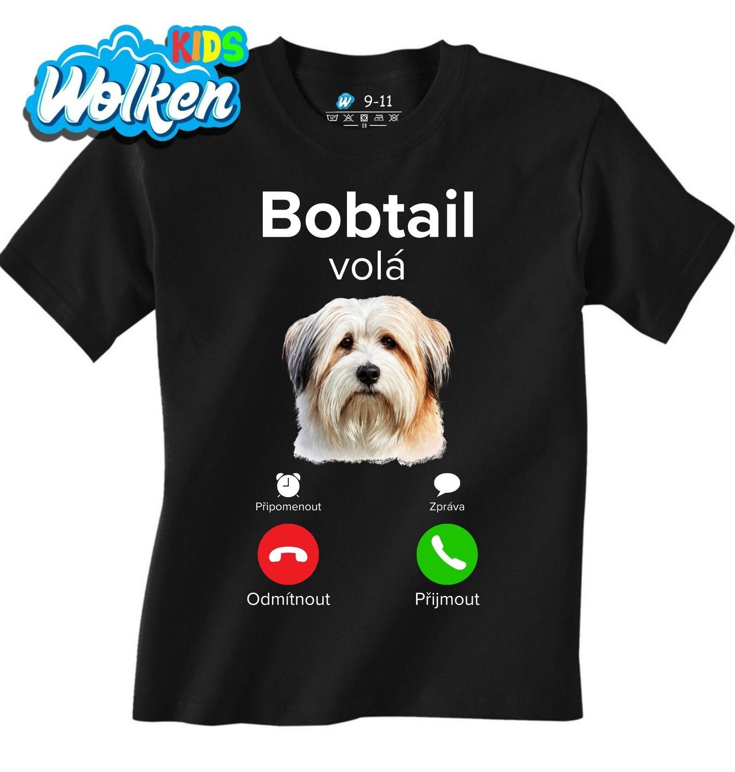 Dětské tričko Bobtail volá Phone Call.jpg