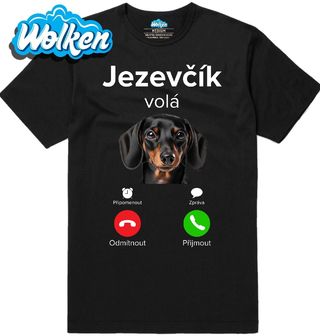Pánské tričko Jezevčík volá Phone Call.jpg