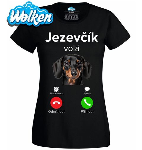 Obrázek produktu Dámské tričko Jezevčík volá Phone Call