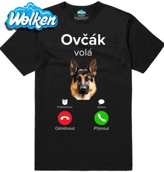Pánské tričko Německý ovčák volá Phone Call.jpg