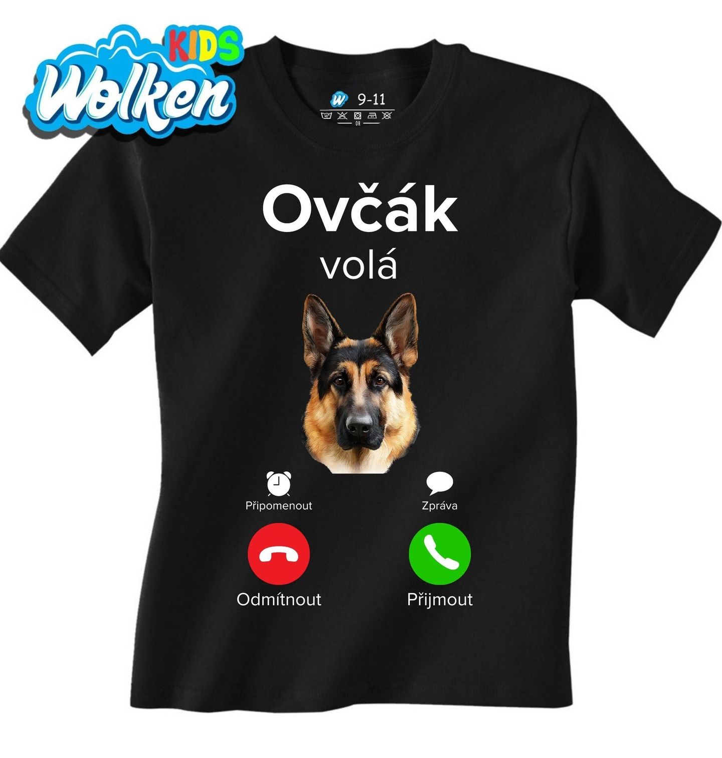 Dětské tričko Německý ovčák volá Phone Call.jpg
