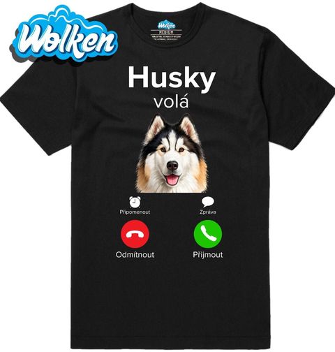Obrázek produktu Pánské tričko Sibiřský husky volá Phone Call