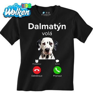 Dětské tričko Dalmatýn volá Phone Call.jpg