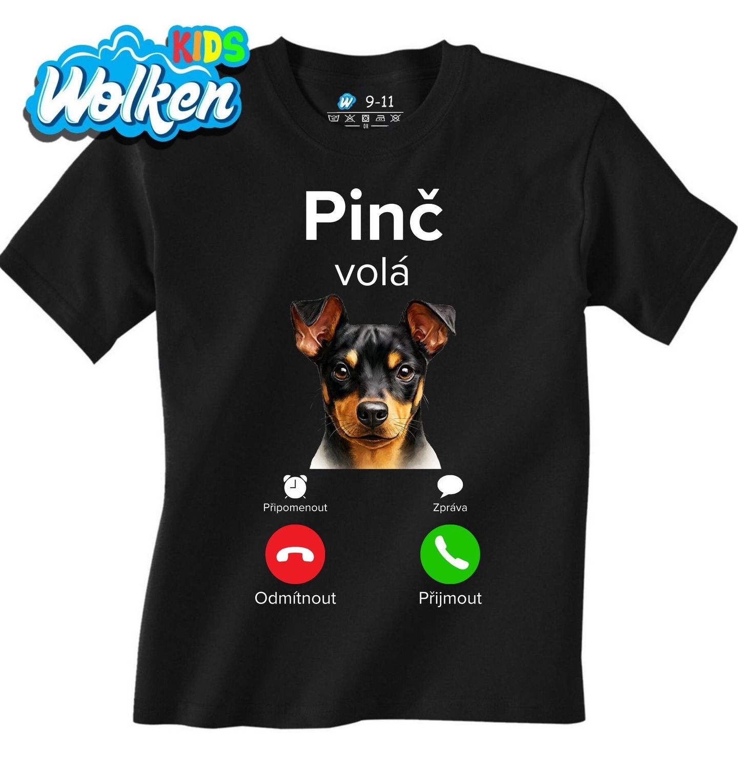 Dětské tričko Pinč volá Phone Call.jpg