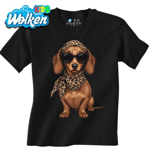 Obrázek produktu Dětské tričko Retro Dámička Jezevčík