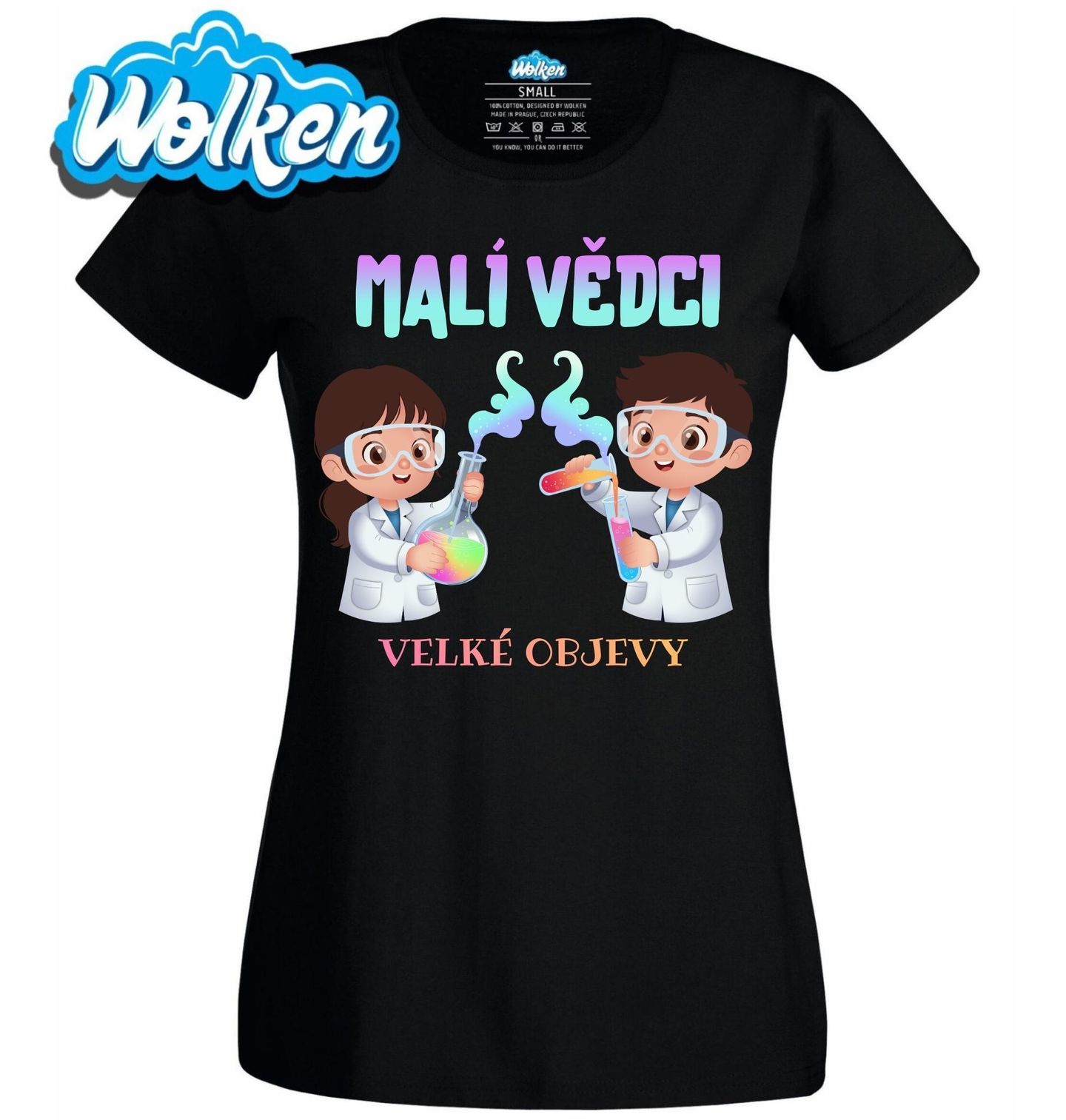 Dámské tričko Malí vědci – Velké objevy.jpg