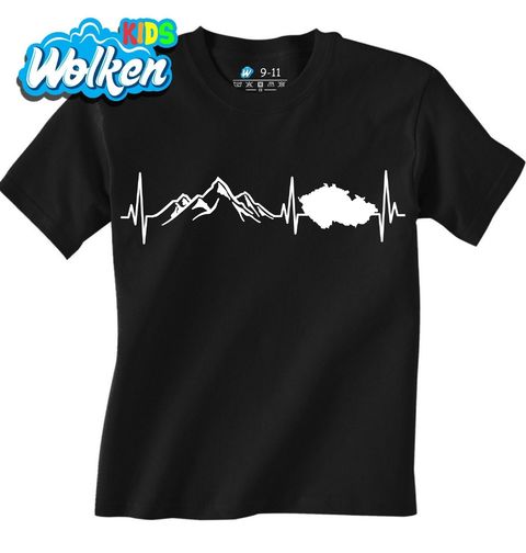 Obrázek produktu Dětské tričko Bílý Kardiogram a České Hory