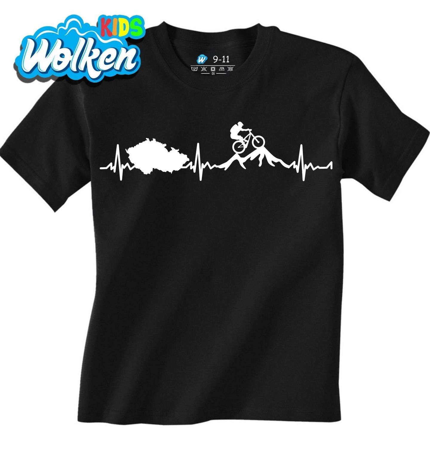 Dětské tričko Bílý Kardiogram a Český Cyklista.jpg