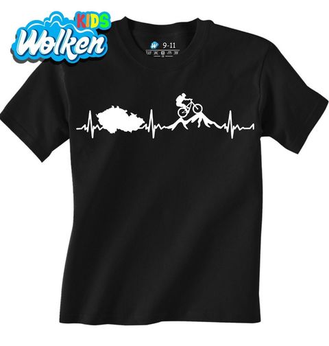 Obrázek produktu Dětské tričko Bílý Kardiogram a Český Cyklista