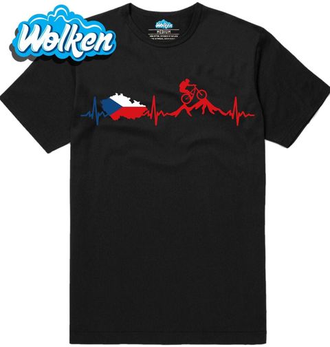 Obrázek produktu Pánské tričko Červený Kardiogram a Český Cyklista