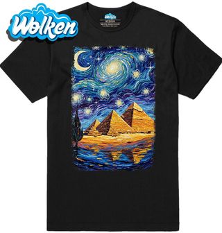 Pánské tričko Egyptské Pyramidy ve Hvězdné Noci.jpg