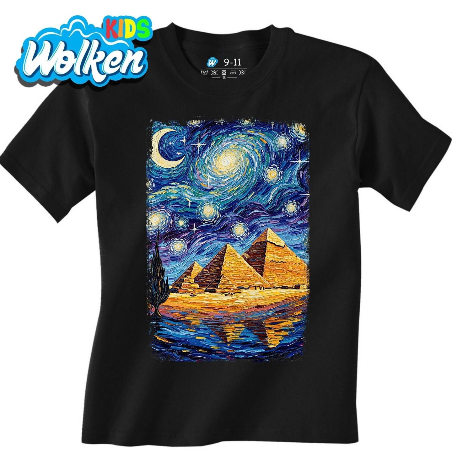 Dětské tričko Egyptské Pyramidy ve Hvězdné Noci.jpg