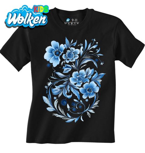 Obrázek produktu Dětské tričko Modré Folk Květiny