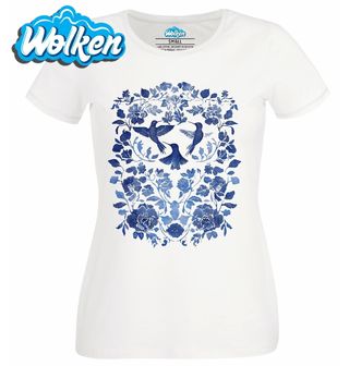 Dámské tričko Folk Ptáčci mezi Květy.jpg