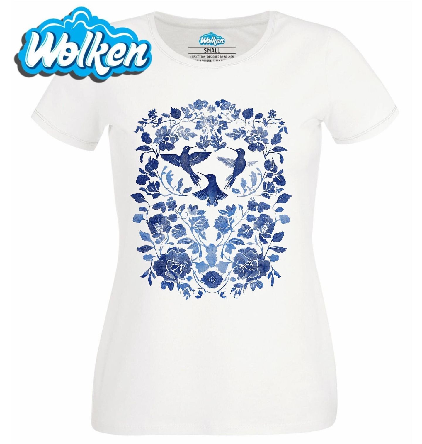 Dámské tričko Folk Ptáčci mezi Květy.jpg