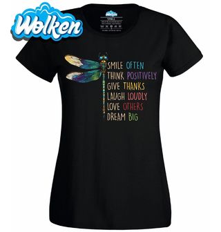 Dámské tričko Pozitivní Vážka Smile Often.jpg