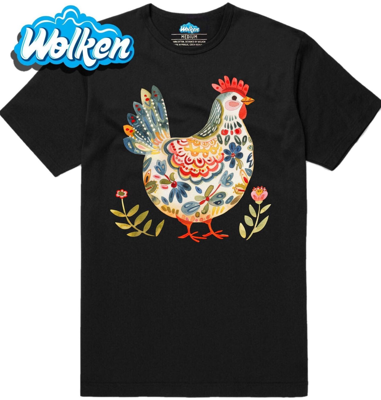 Pánské tričko Velikonoční Slepice s Ornamenty Folk.jpg