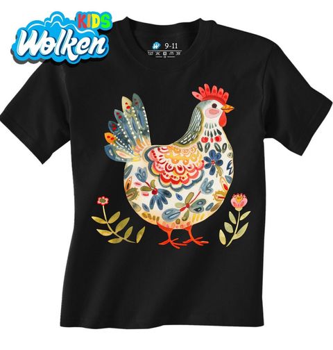 Obrázek produktu Dětské tričko Velikonoční Slepice s Ornamenty Folk