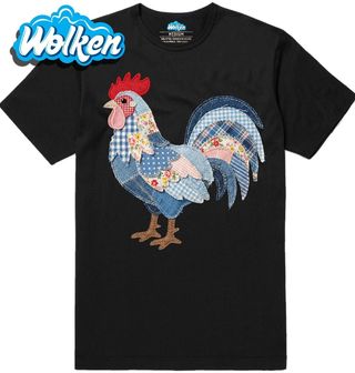 Pánské tričko Zaplátovaný Kohout Folk.jpg