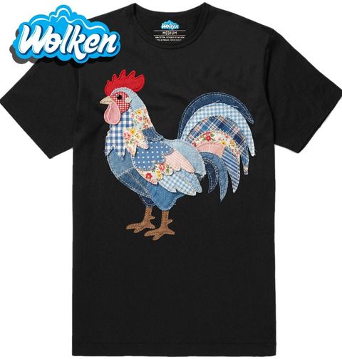 Obrázek produktu Pánské tričko Zaplátovaný Kohout Folk