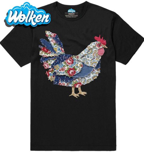 Obrázek produktu Pánské tričko Květinová Slepice se Záplatami Folk