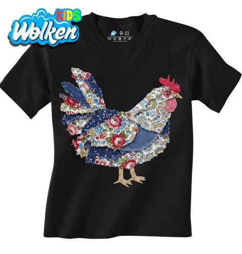 Obrázek produktu Dětské tričko Květinová Slepice se Záplatami Folk