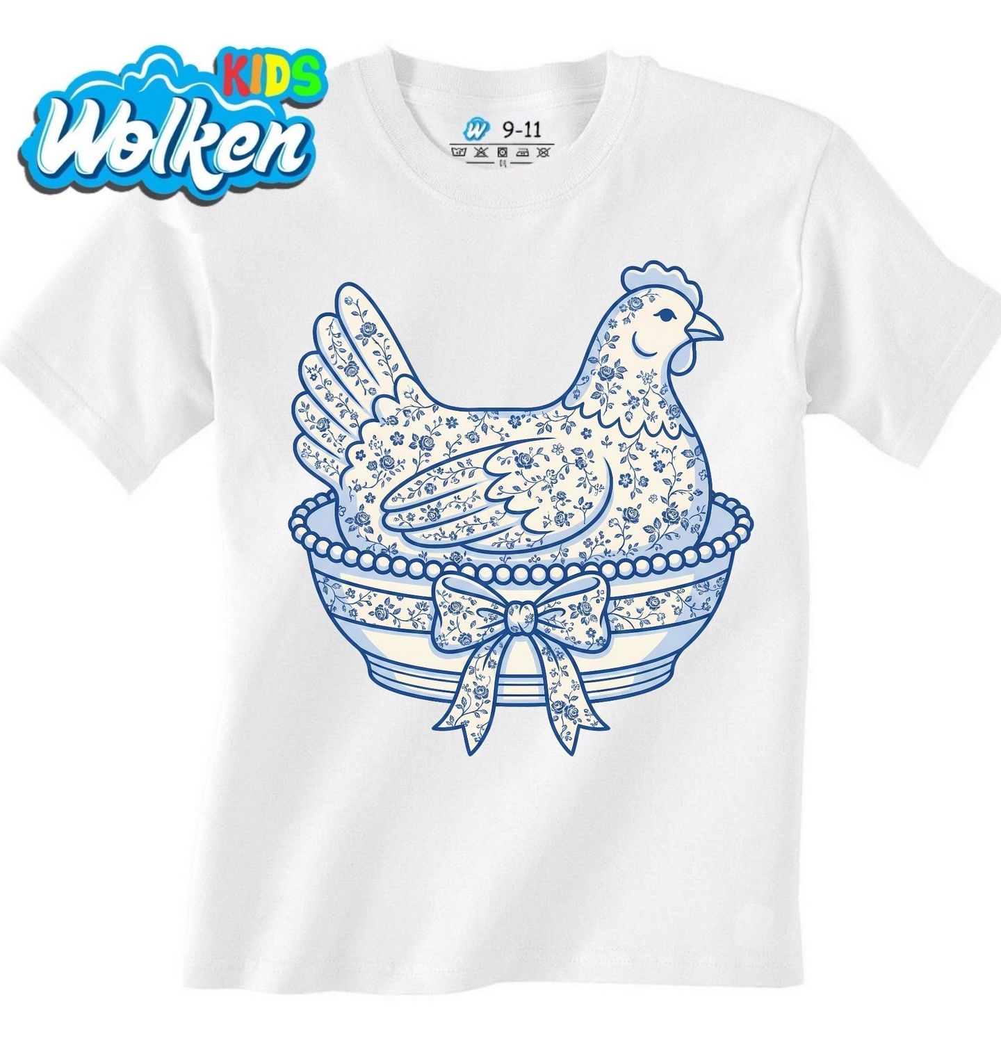 Dětské tričko Porcelánová Slepice Folk.jpg