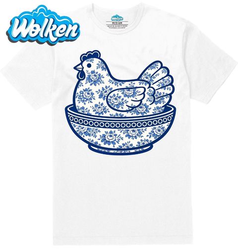 Obrázek produktu Pánské tričko Květinová Slepice z Porcelánu Folk