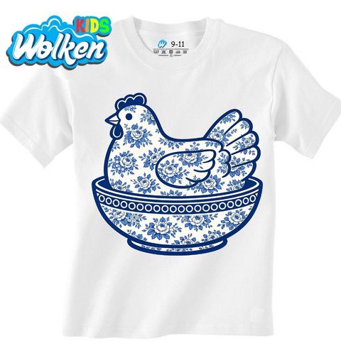 Obrázek produktu Dětské tričko Květinová Slepice z Porcelánu Folk