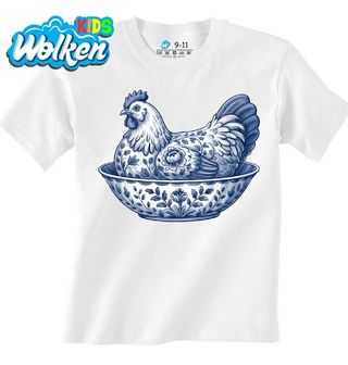 Dětské tričko Porcelánová Slepice v Misce Folk.jpg