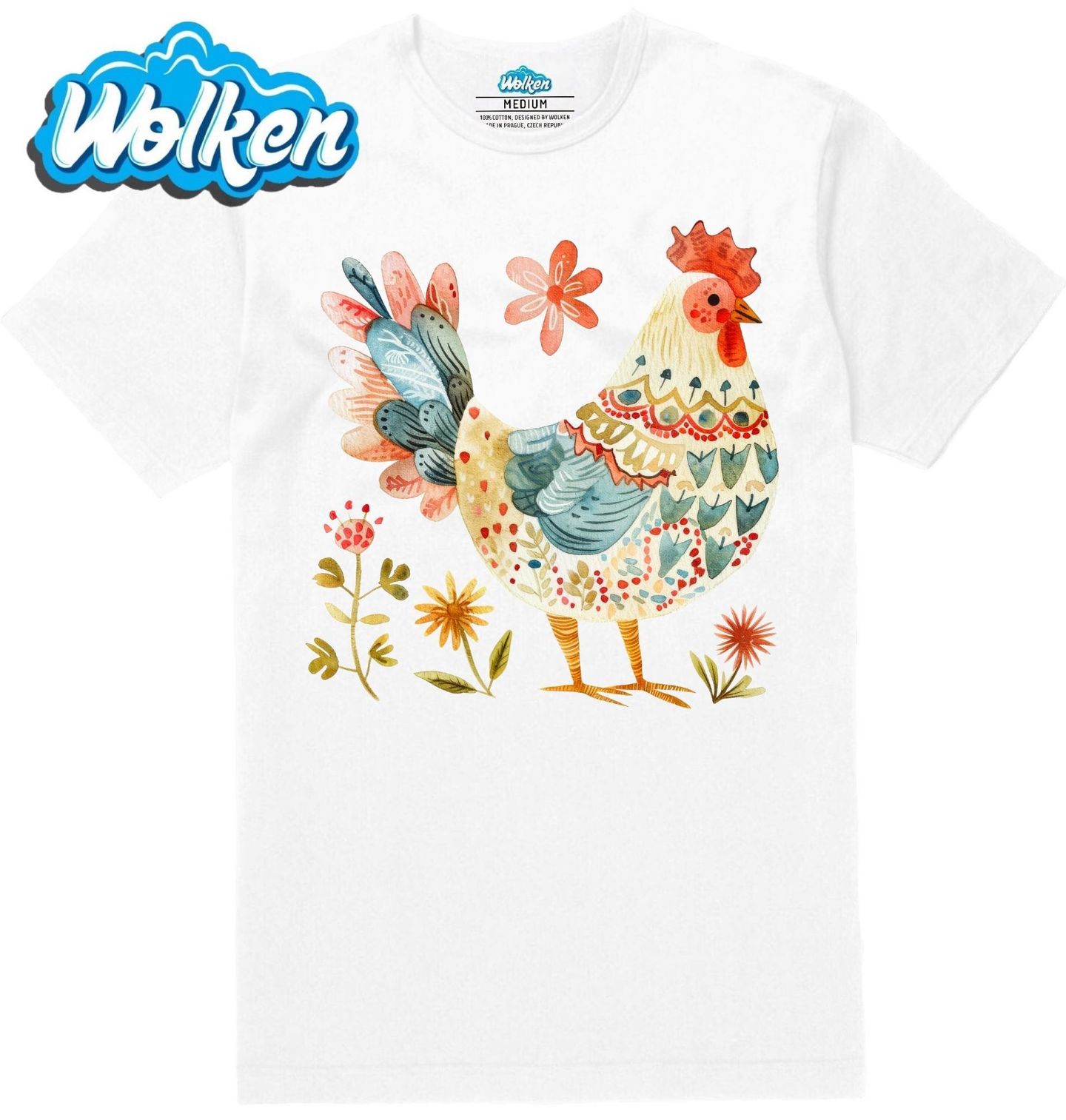 Pánské tričko  Tradiční Slepička Folk.jpg