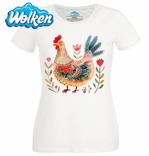 Obrázek produktu Dámské tričko Folklórní Slepice